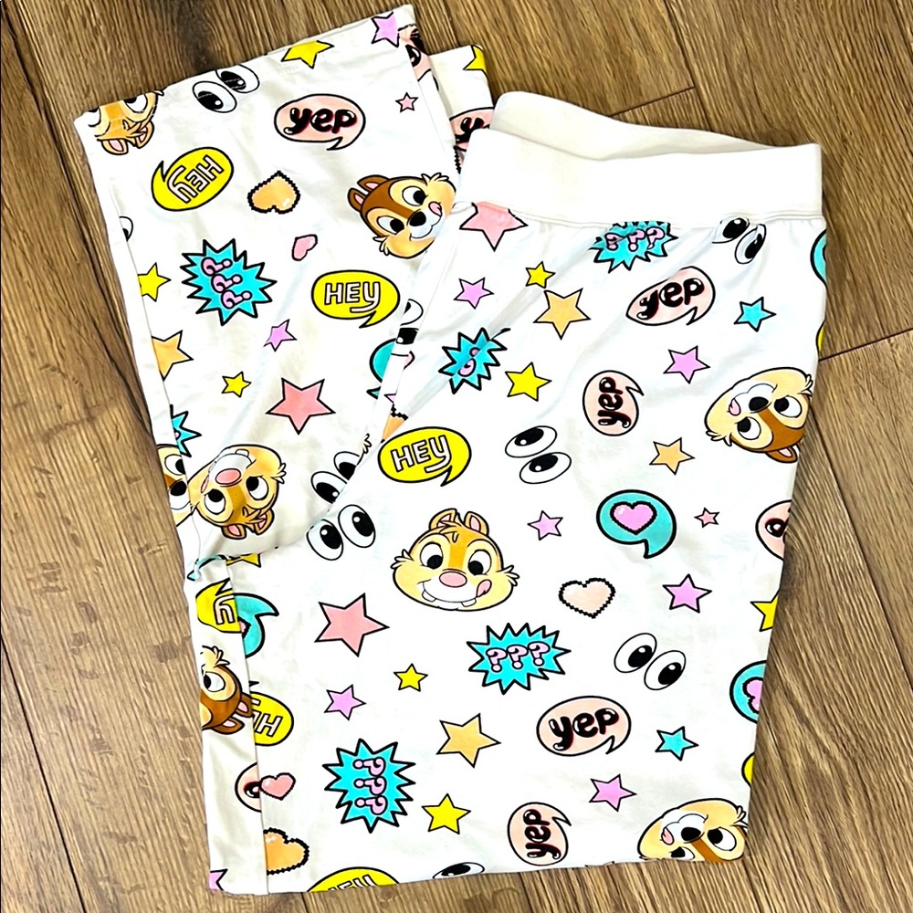 Disney Chip & Dale Print Pajama Pants XL Box #1100